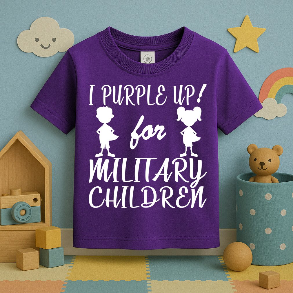I Purple Up For Military Children Month Toddler T-Shirt