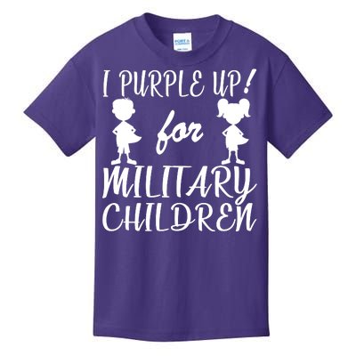 I Purple Up For Military Children Month Kids T-Shirt