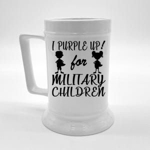 I Purple Up For Military Children Month Beer Stein