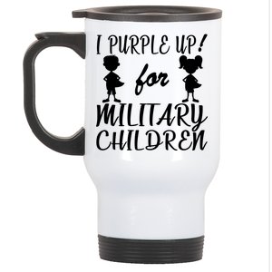 I Purple Up For Military Children Month Stainless Steel Travel Mug