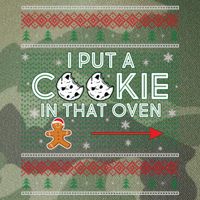I Put A Cookie In That Oven Ugly Christmas Sweater Legacy Tie Dye Trucker Hat