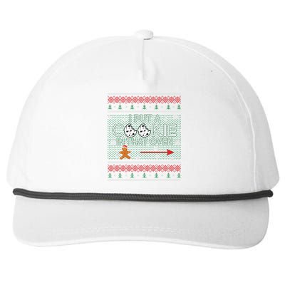 I Put A Cookie In That Oven Ugly Christmas Sweater Snapback Five-Panel Rope Hat