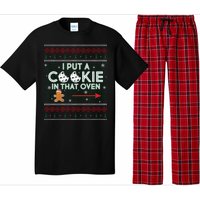 I Put A Cookie In That Oven Ugly Christmas Sweater Pajama Set