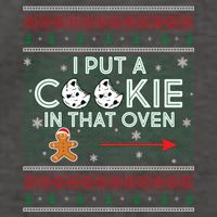I Put A Cookie In That Oven Ugly Christmas Sweater Vector Backpack