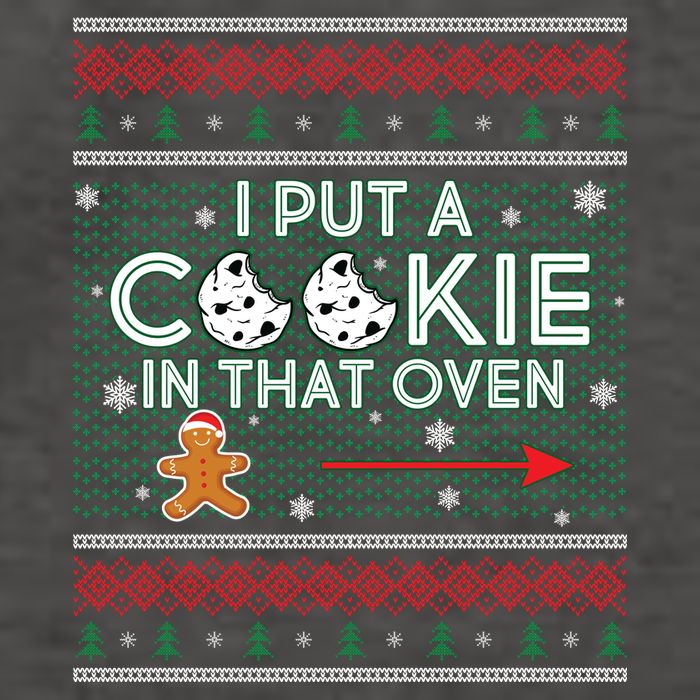 I Put A Cookie In That Oven Ugly Christmas Sweater Vector Backpack