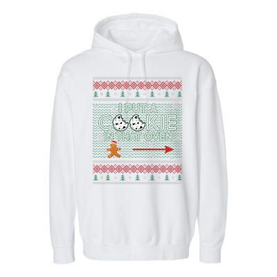 I Put A Cookie In That Oven Ugly Christmas Sweater Garment-Dyed Fleece Hoodie