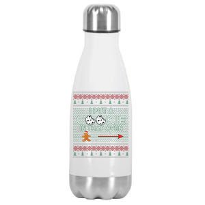 I Put A Cookie In That Oven Ugly Christmas Sweater Stainless Steel Insulated Water Bottle