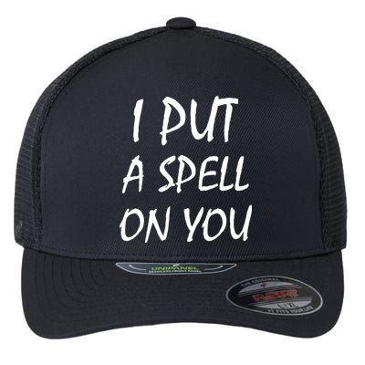 I Put A Spell On You Funny Witch Flexfit Unipanel Trucker Cap