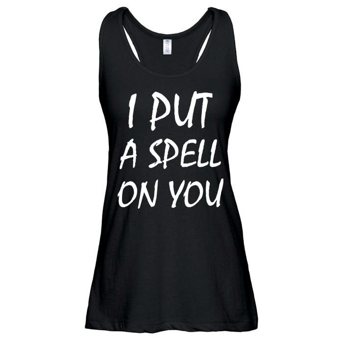 I Put A Spell On You Funny Witch Ladies Essential Flowy Tank