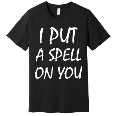 I Put A Spell On You Funny Witch Premium T-Shirt
