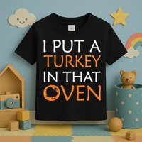 I Put A Turkey In That Oven Toddler T-Shirt
