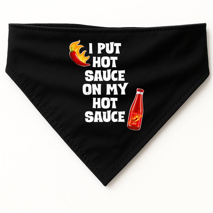 I Put Hot Sauce On My Hot Sauce USA-Made Doggie Bandana