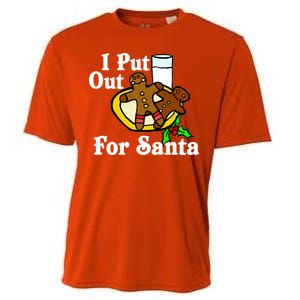 I Put Out For Santa Cookies and Milk Cooling Performance Crew T-Shirt