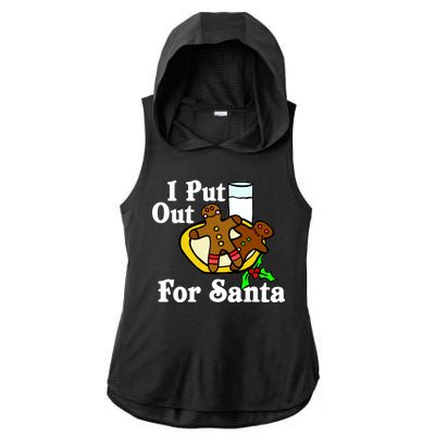 I Put Out For Santa Cookies and Milk Ladies PosiCharge Tri-Blend Wicking Draft Hoodie Tank