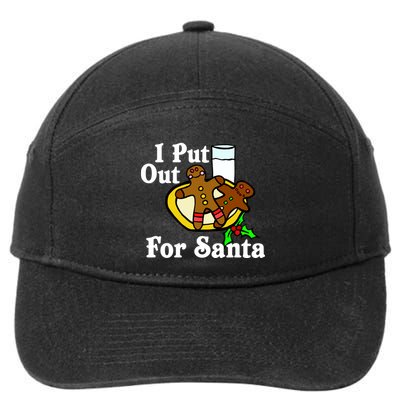 I Put Out For Santa Cookies and Milk 7-Panel Snapback Hat