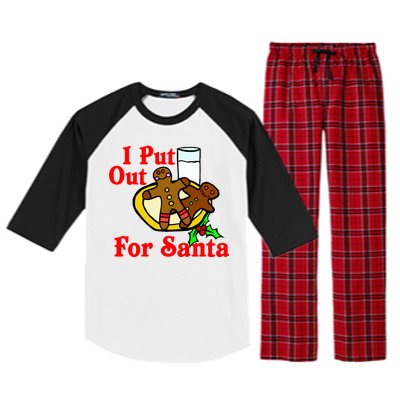 I Put Out For Santa Cookies and Milk Raglan Sleeve Pajama Set