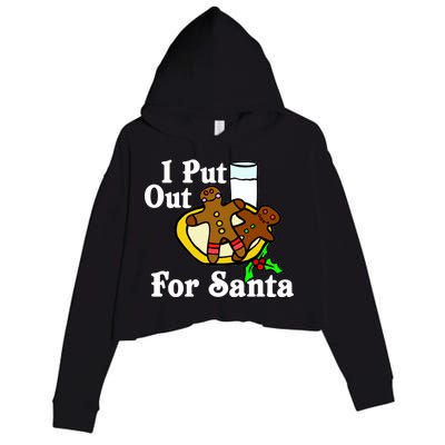 I Put Out For Santa Cookies and Milk Crop Fleece Hoodie