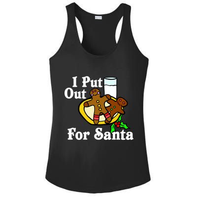 I Put Out For Santa Cookies and Milk Ladies PosiCharge Competitor Racerback Tank