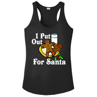 I Put Out For Santa Cookies and Milk Ladies PosiCharge Competitor Racerback Tank