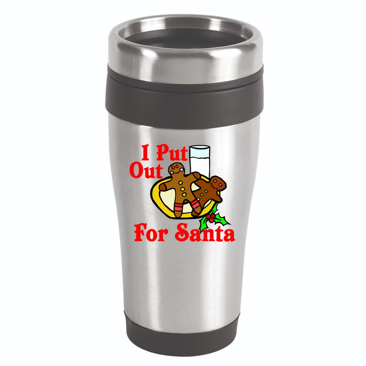 I Put Out For Santa Cookies and Milk 16oz Travel Tumbler
