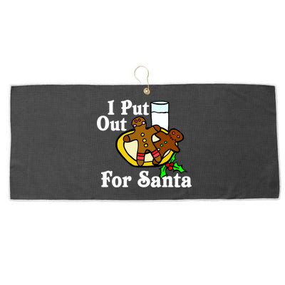 I Put Out For Santa Cookies and Milk Large Microfiber Waffle Golf Towel