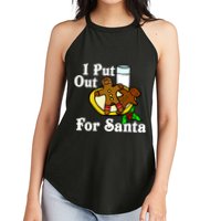 I Put Out For Santa Cookies and Milk Women's Perfect Tri Rocker Tank