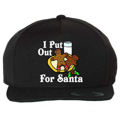I Put Out For Santa Cookies and Milk Wool Snapback Cap