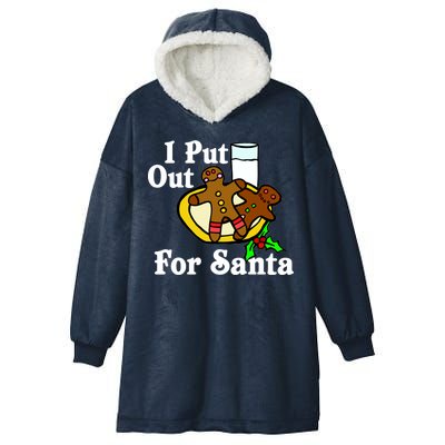 I Put Out For Santa Cookies and Milk Hooded Wearable Blanket