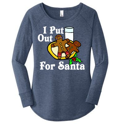 I Put Out For Santa Cookies and Milk Women's Perfect Tri Tunic Long Sleeve Shirt