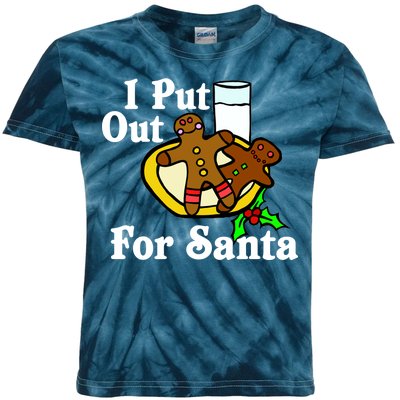 I Put Out For Santa Cookies and Milk Kids Tie-Dye T-Shirt