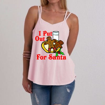 I Put Out For Santa Cookies and Milk Women's Strappy Tank