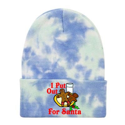 I Put Out For Santa Cookies and Milk Tie Dye 12in Knit Beanie