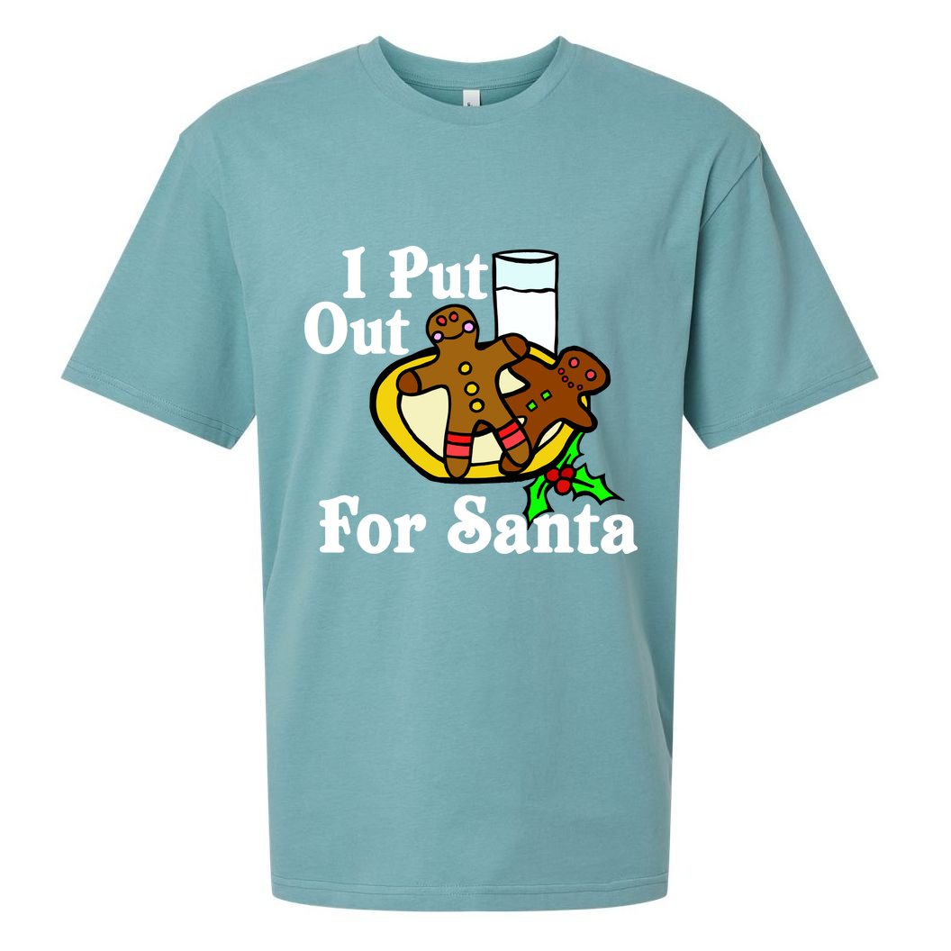 I Put Out For Santa Cookies and Milk Sueded Cloud Jersey T-Shirt