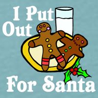 I Put Out For Santa Cookies and Milk Sueded Cloud Jersey T-Shirt