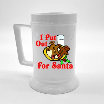 I Put Out For Santa Cookies and Milk Beer Stein