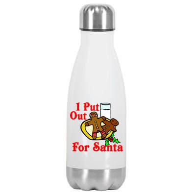 I Put Out For Santa Cookies and Milk Stainless Steel Insulated Water Bottle