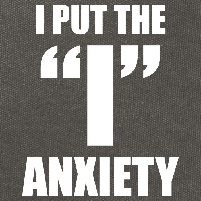 I Put The 1 Anxiety Cotton Canvas Backpack