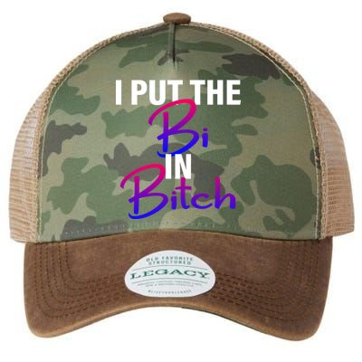 I Put The Bi In Bitch Funny Bisexual Pride Legacy Tie Dye Trucker Hat