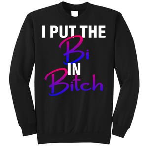 I Put The Bi In Bitch Funny Bisexual Pride Sweatshirt