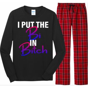 I Put The Bi In Bitch Funny Bisexual Pride Long Sleeve Pajama Set