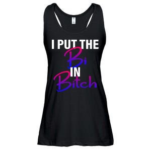 I Put The Bi In Bitch Funny Bisexual Pride Ladies Essential Flowy Tank