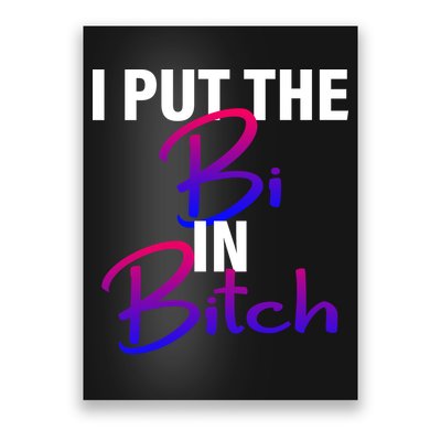 I Put The Bi In Bitch Funny Bisexual Pride Poster