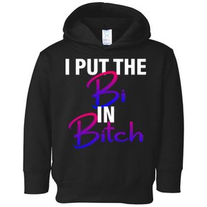 I Put The Bi In Bitch Funny Bisexual Pride Toddler Hoodie