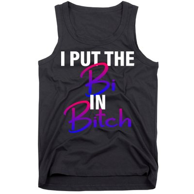 I Put The Bi In Bitch Funny Bisexual Pride Tank Top