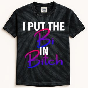 I Put The Bi In Bitch Funny Bisexual Pride Kids Tie-Dye T-Shirt