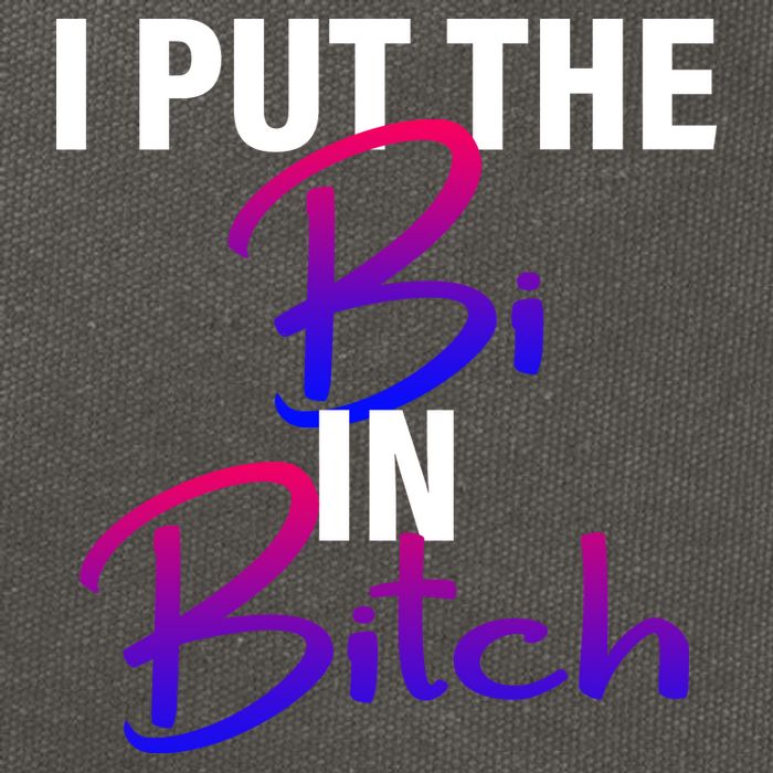 I Put The Bi In Bitch Funny Bisexual Pride Cotton Canvas Backpack