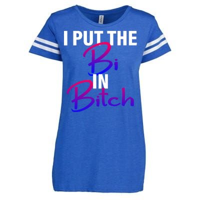 I Put The Bi In Bitch Funny Bisexual Pride Enza Ladies Jersey Football T-Shirt