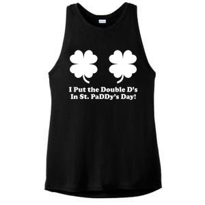 I Put the Double D's In St. PaDDy's Day Funny St. Patrick's Day Ladies PosiCharge Tri-Blend Wicking Tank