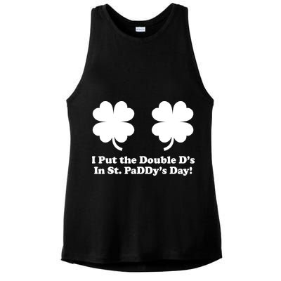 I Put the Double D's In St. PaDDy's Day Funny St. Patrick's Day Ladies PosiCharge Tri-Blend Wicking Tank