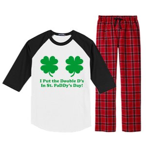 I Put the Double D's In St. PaDDy's Day Funny St. Patrick's Day Raglan Sleeve Pajama Set